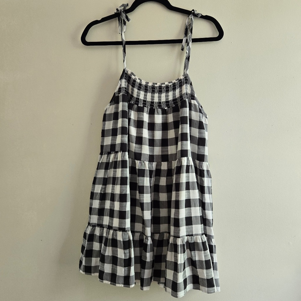 Gingham Ruffle Mini Dress - Picture 3 of 10